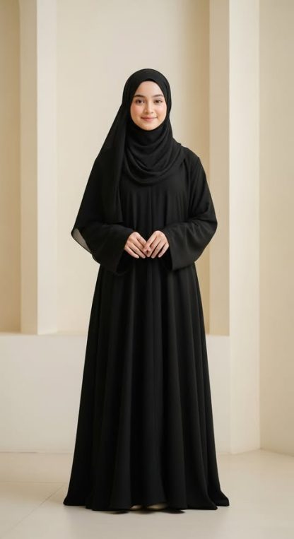 Kids Classic Black Abaya