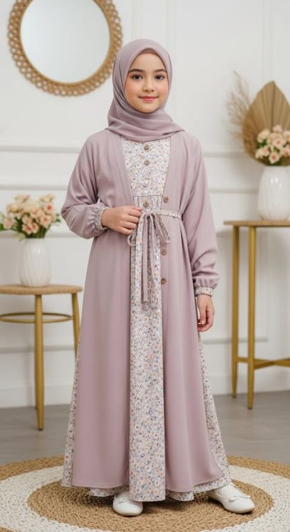 Kids Open Front Abaya