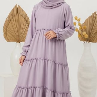 Kids Ruffled or Tiered Abaya